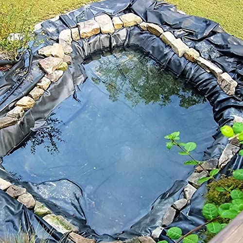 Teichfolie Zuschnitt HDPE Teich Steinfolie Schwarze Gartenteichfolie Schwimmteich Folie Teichfolie Schwimmteich Folie Gartenteich Teichplane schwarz Garten- und Teichzubehör ( Size : 1x2m/3x6.5ft ) Cover