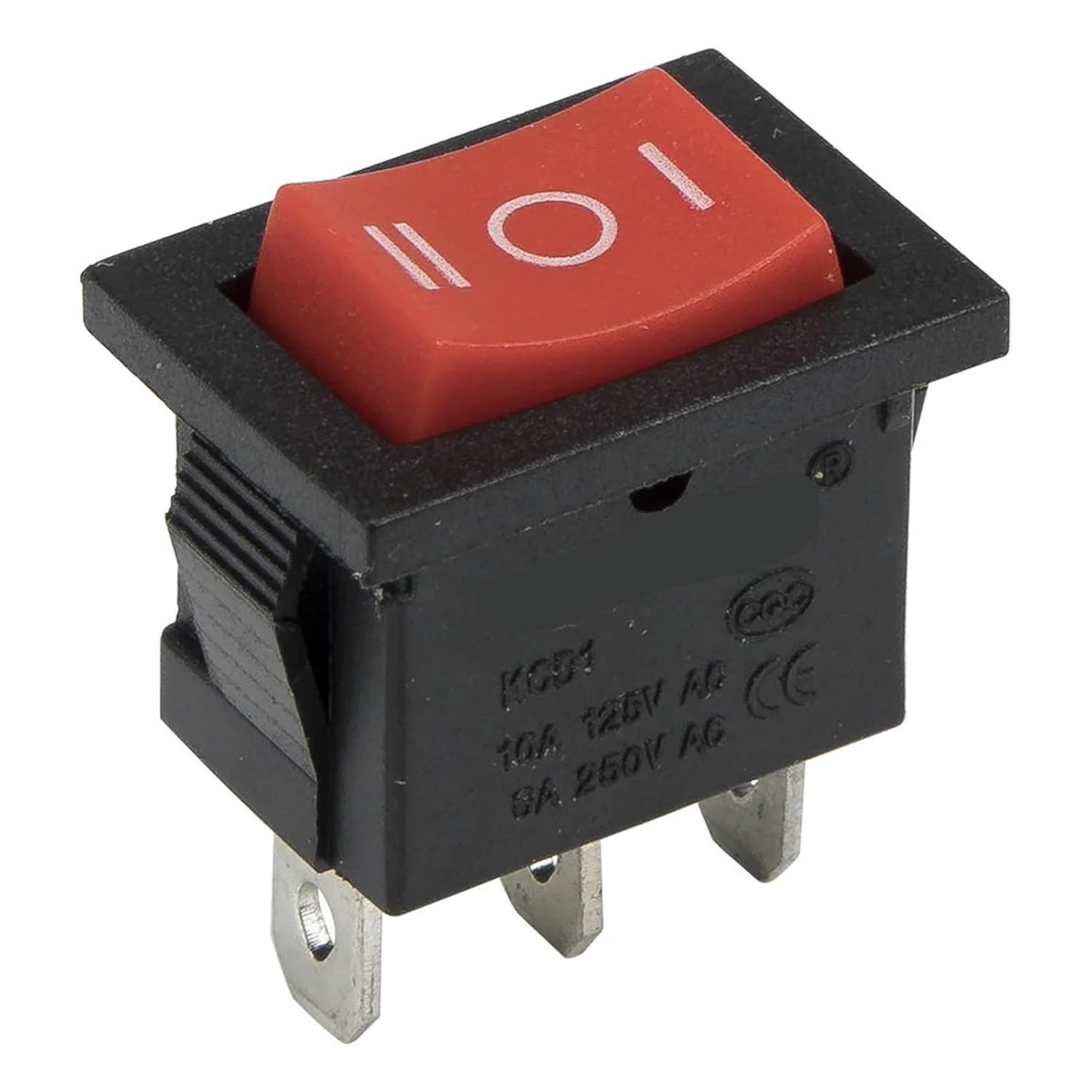 10pcs / lot KCD1-103 perforate 19 x 13 mm 3 pin ON - Off - ON Boat Rocker Switch Power Switch with Black/White Color(White)