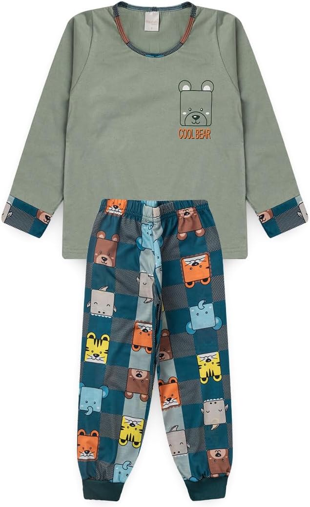 Pijama Infantil Menino Longo Ursinho