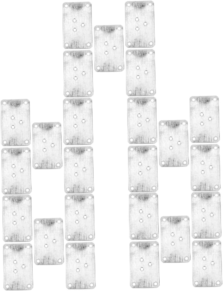 jojofuny 25pcs Thick Table Leg Mounting Plates Furniture Leg Attachment for Wobbly Sofa and Table Feet Easy Installation