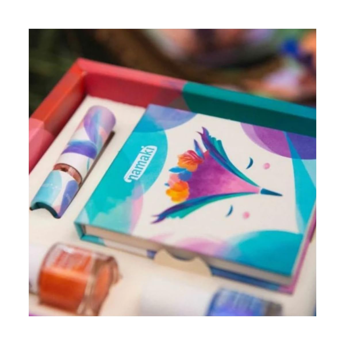 Coffret Maquillage Enfant - Palette de Fards à Paupières, Vernis à l'Eau & Gloss Pailleté - Namaki