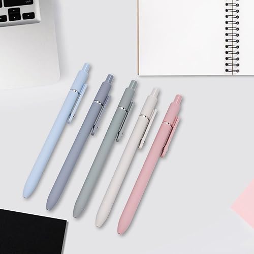 Miniatura 2 de Bolígrafos de gel, 5 piezas de 0.5mm de secado rápido, tinta negra, punta fina, bolígrafos de escritura suave serie de alta gama tipo bolígrafo para
