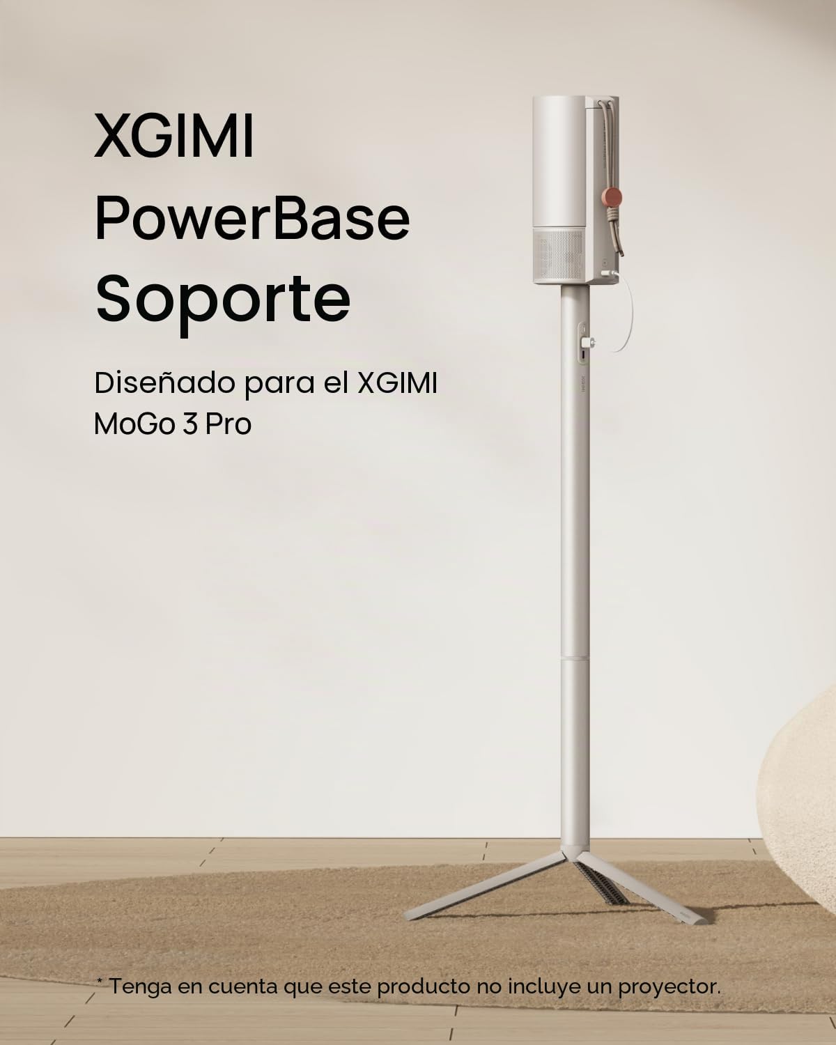 XGIMI Base de Alimentación para el Proyector MoGo 3 Pro, Banco de Energía Integrado, Batería de Gran Capacidad de 20000 mAh, 2.5H de Reproducción, Compañero Flexible y Portátil para el Exterior