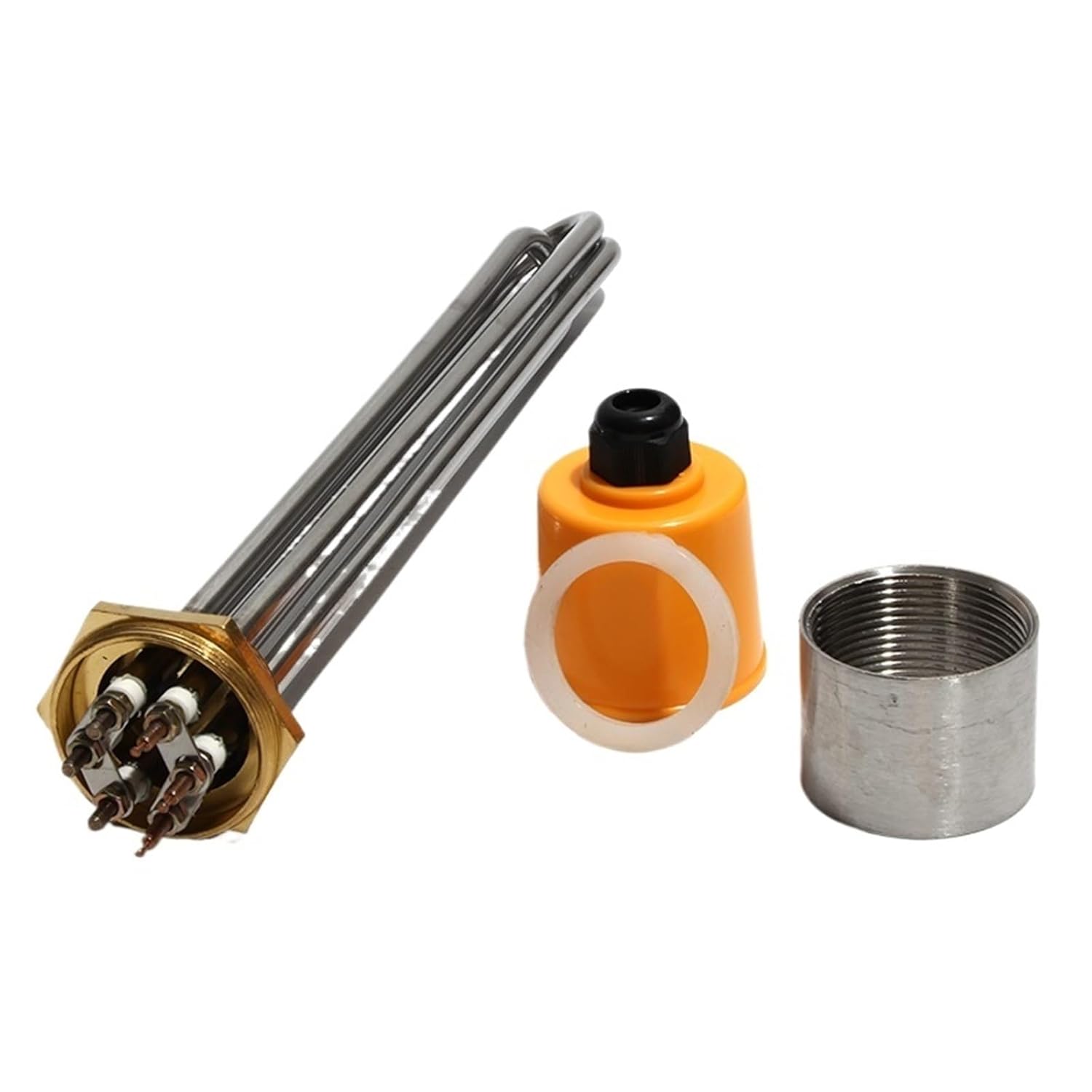 1 1/4" Electric Immersion Water Heating Element DN32 1.25" 220/380V for Solar Water Heater Spare Parts 3/4.5/6/9/12KW(4,220V_3KW 190MML)