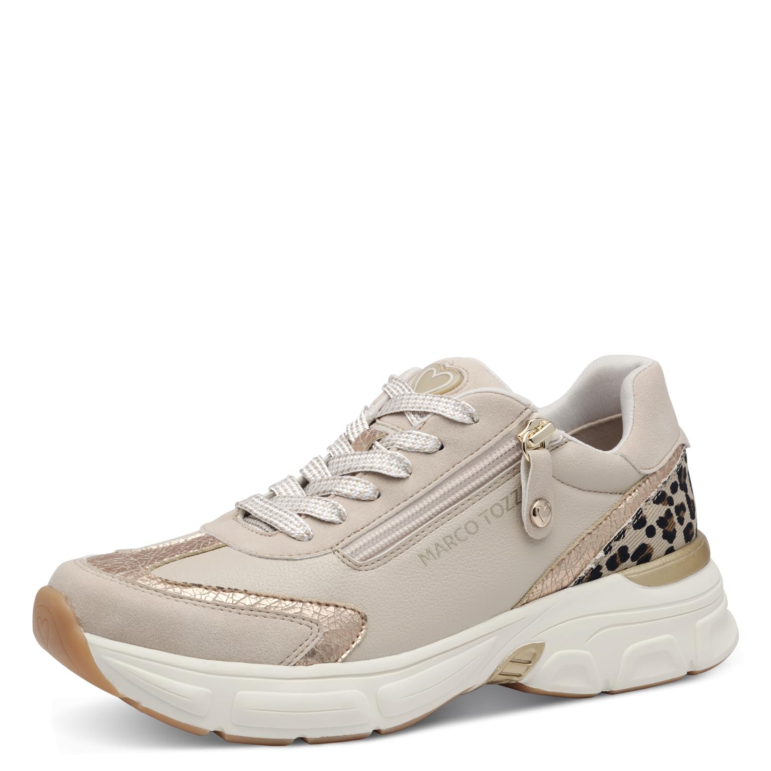 MARCO TOZZI Women's 2-23763-44 Trainers, Cream Comb, 4 UK