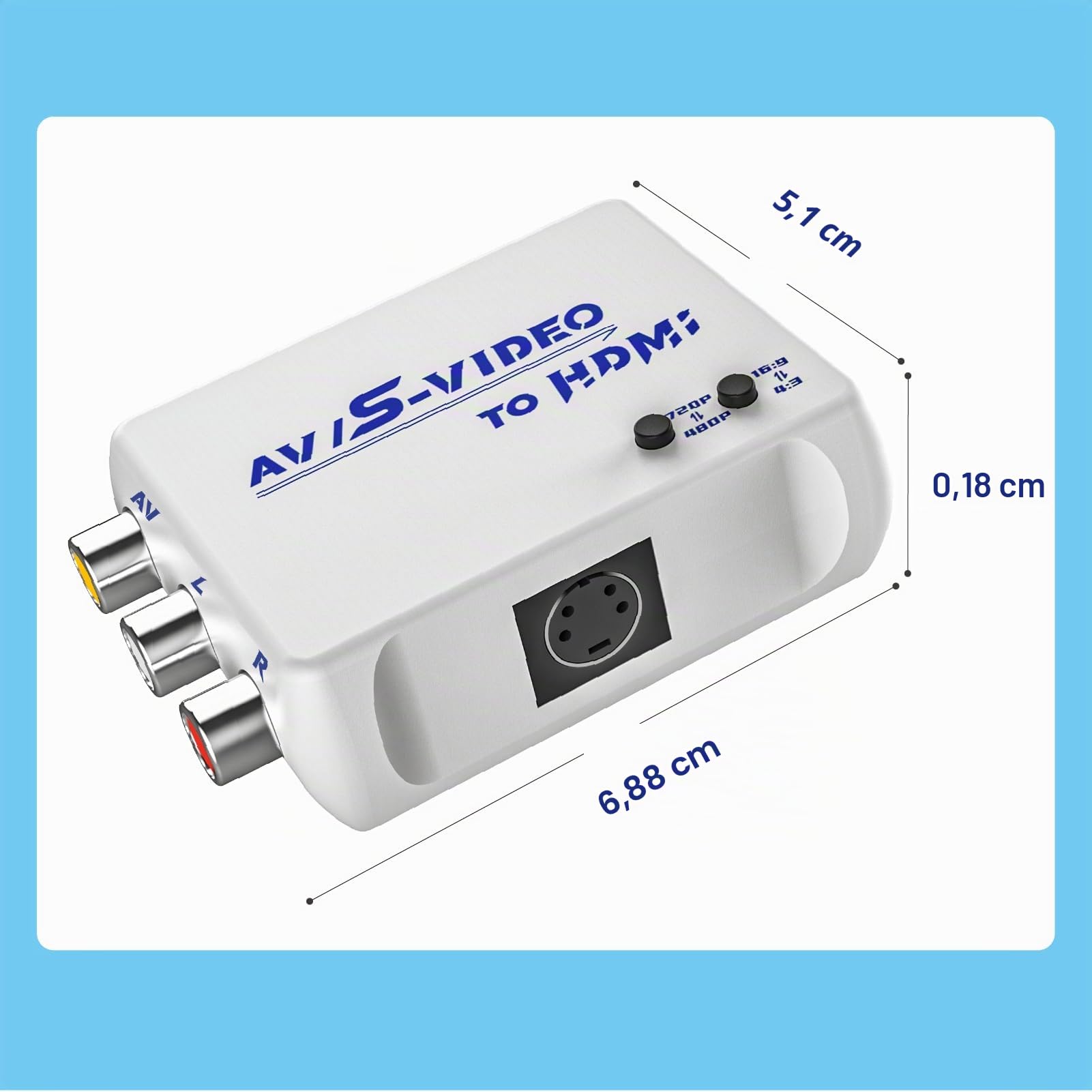Convertidor AV S-Video a HDMI