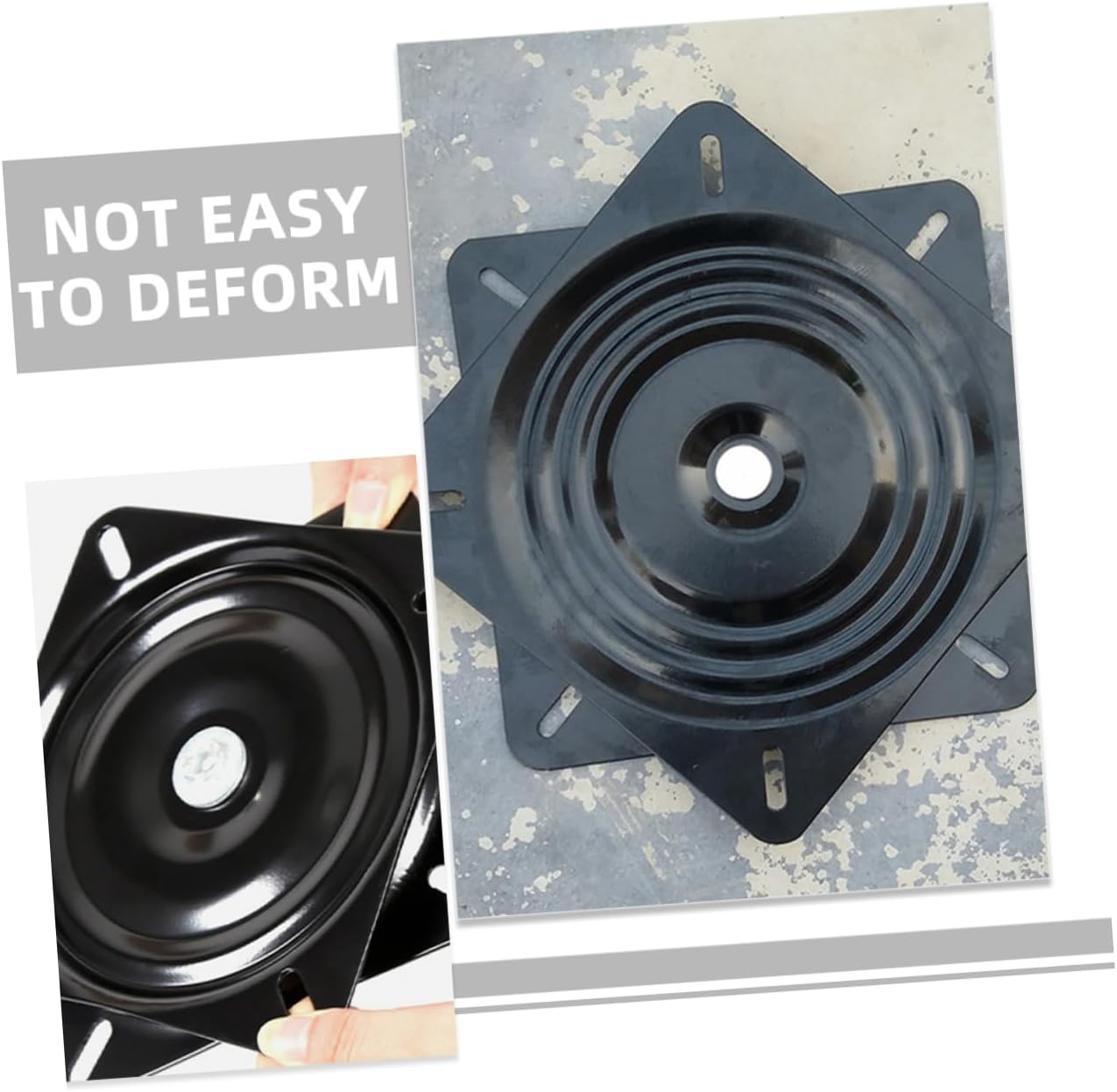 Swivel Plate for Furniture Office Chair Replacement Parts 360-Degree Rotating Base Sturdy Steel Mechanism for Recliner Chairs and Bar Stools