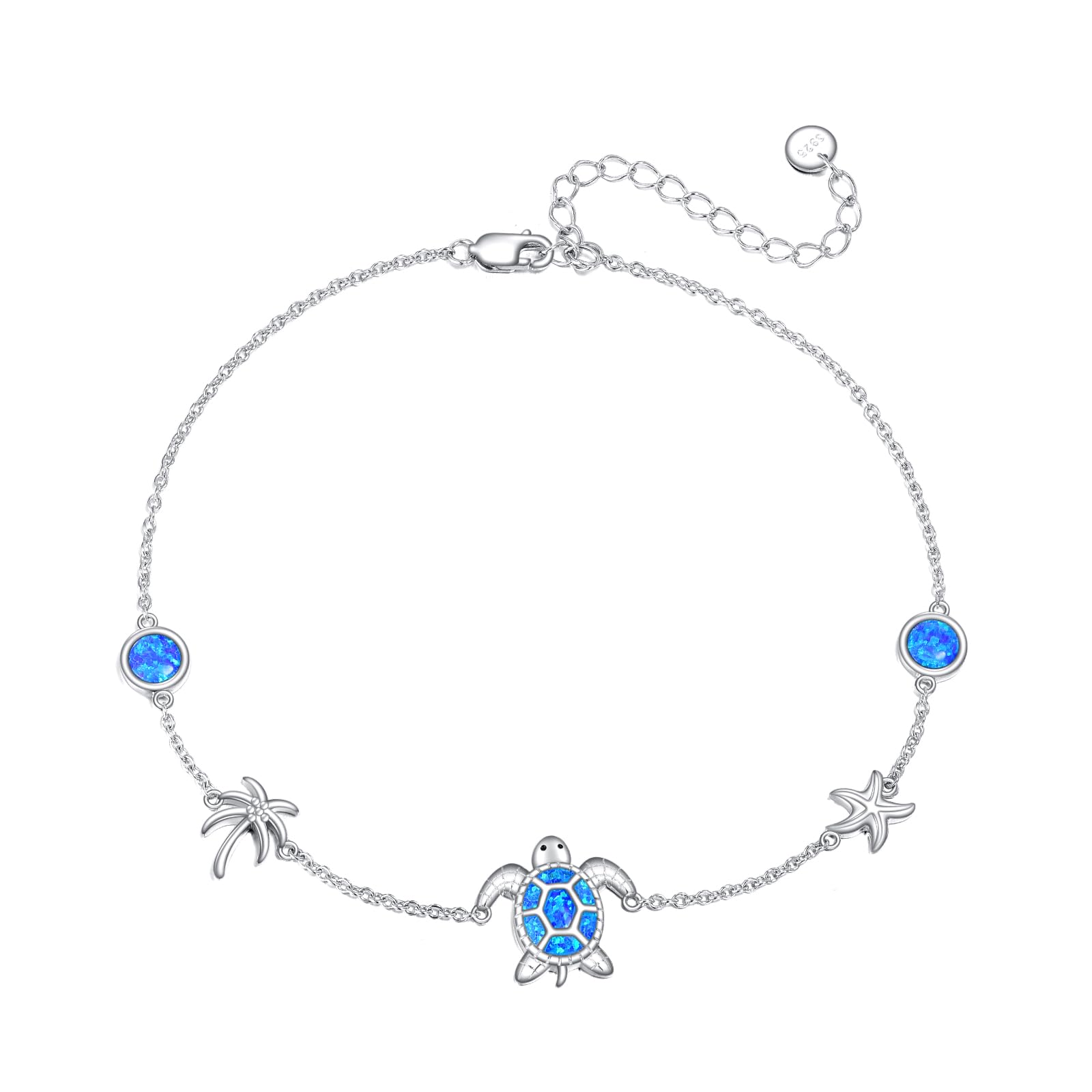 POPLYKE Infinity/farfalla/tartaruga, cavigliera da donna, in argento Sterling 925, infinito chakra, idea regalo per ragazze