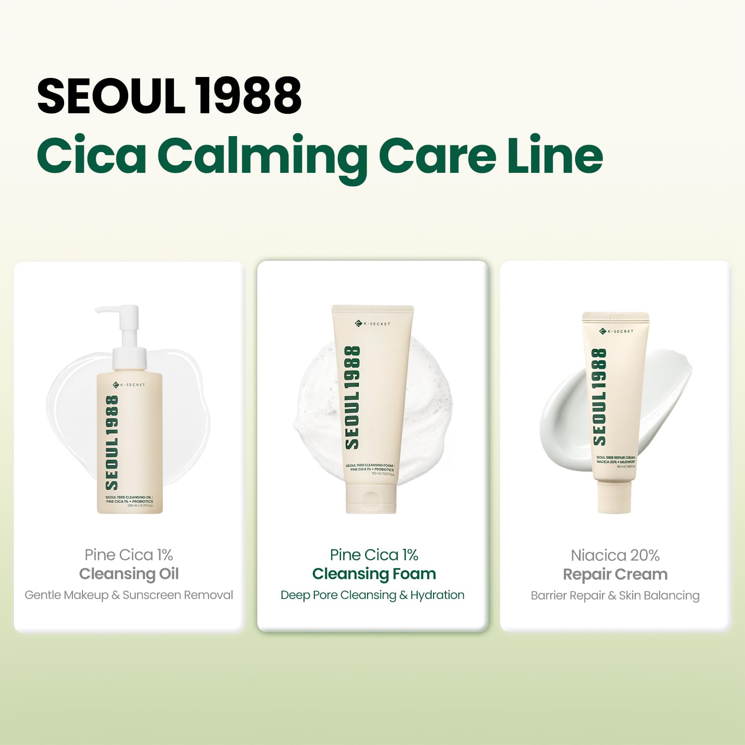 K-SECRET - KSECRET SEOUL 1988 Mousse Nettoyante : Cica de Pin 1% + Probiotiques, 150ml / 5.07 fl.oz