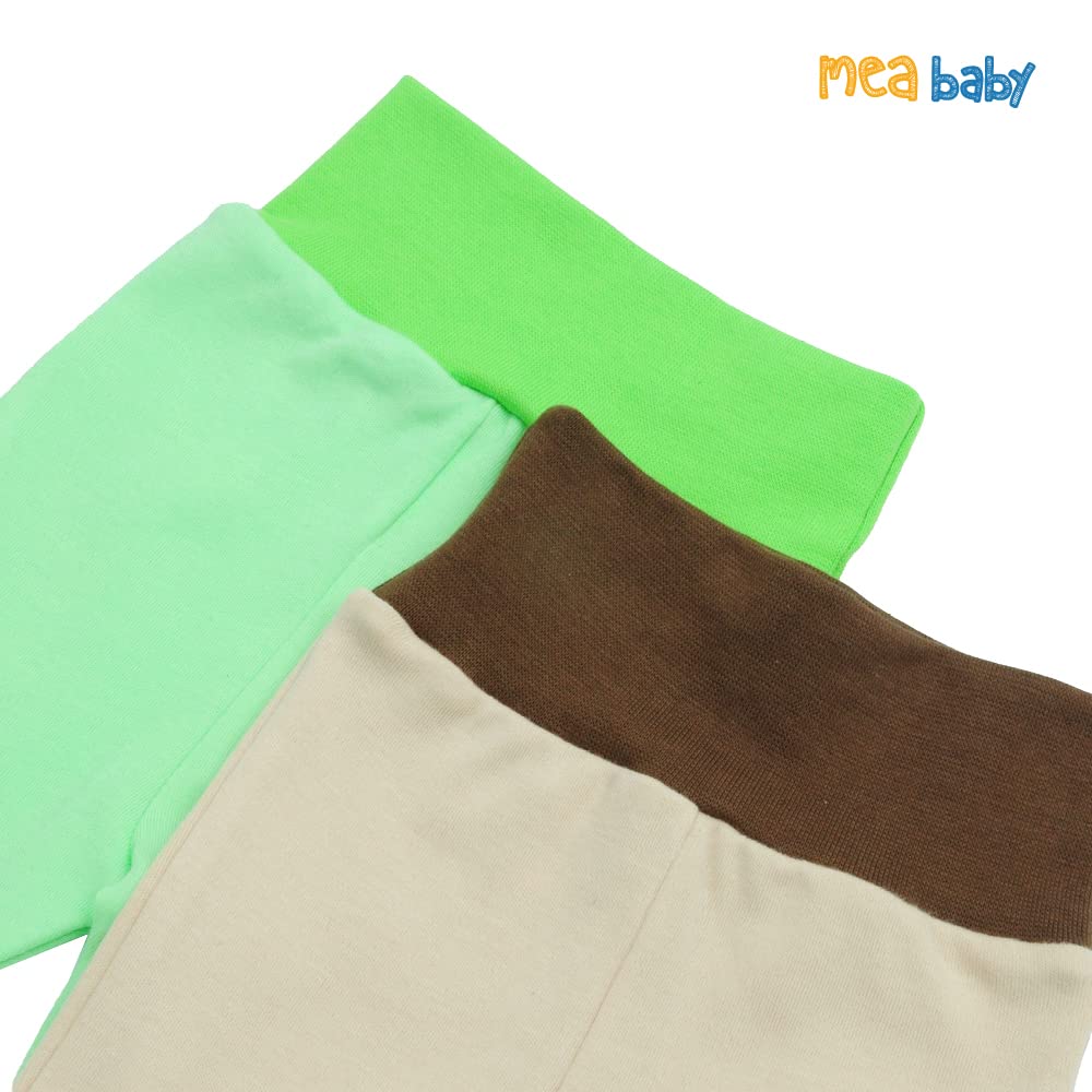 MEA BABY Pantaloni Unisex per Bambini, in 100% Cotone, Confezione da 5 Pezzi, per Ragazzi e Bambine, Pantaloni