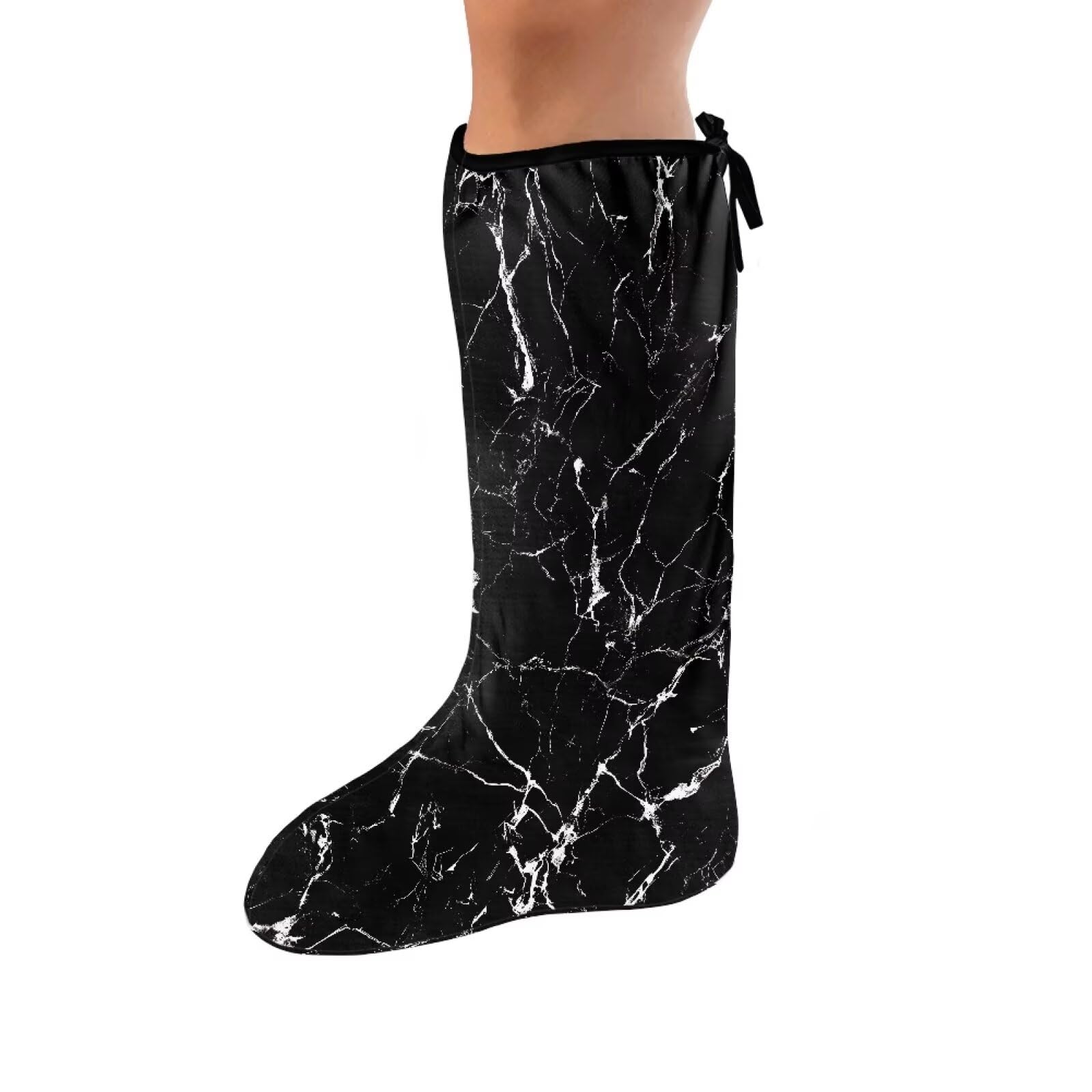 Gomyblomy Black Leg Cast Cover Sock Elastic Leg Cast Covers Cast and Bandage Protector for Women Men Soft Cast Socks for Foot Washable Leg Cast Sleeve Decoration-S