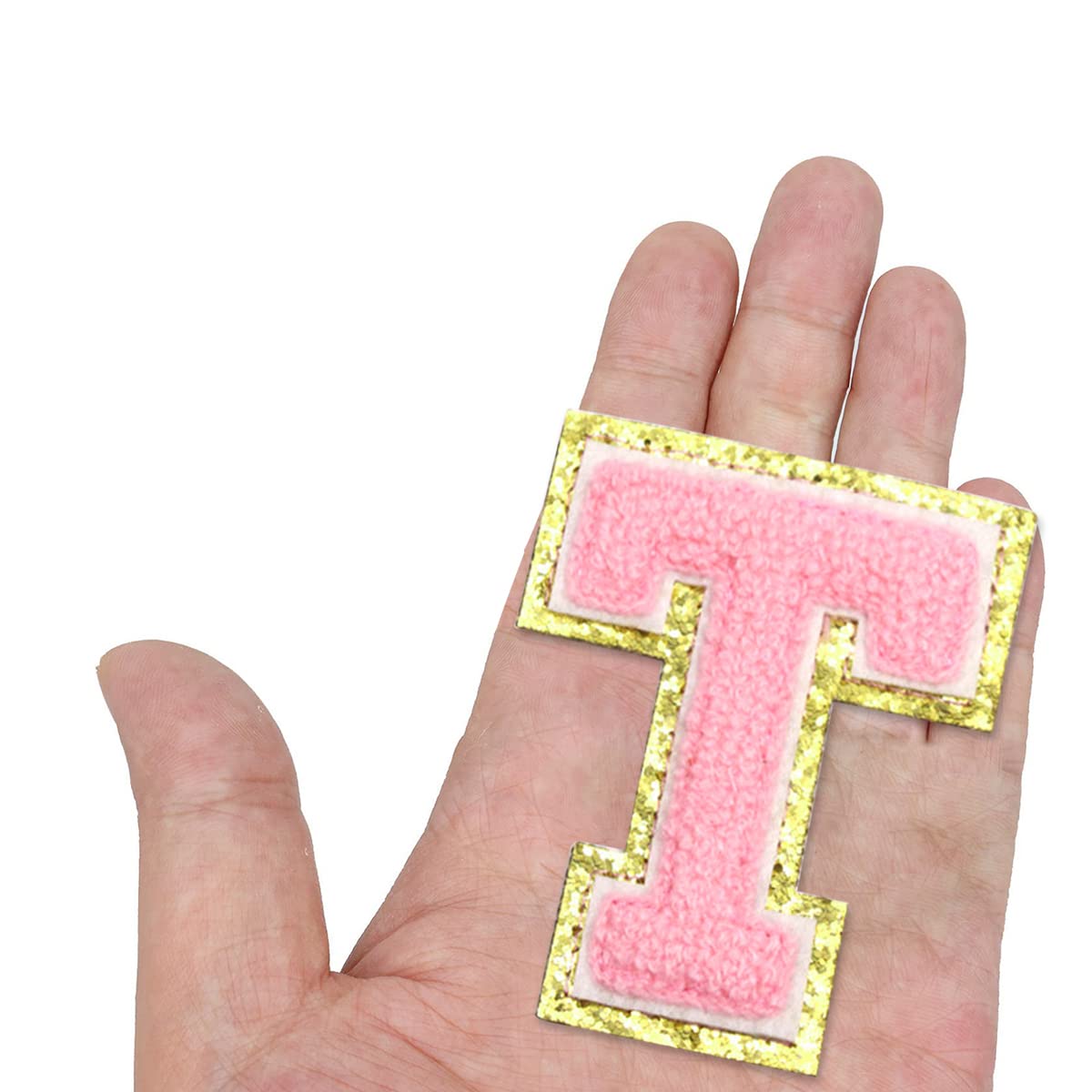 QianSiLi Chenille opstrijkbare patches voor kleding, varsity-letterpatches, geborduurde patches, opstrijkbare letters voor kleding, jas/hoodie, varsity (4,5 inch, rood, W