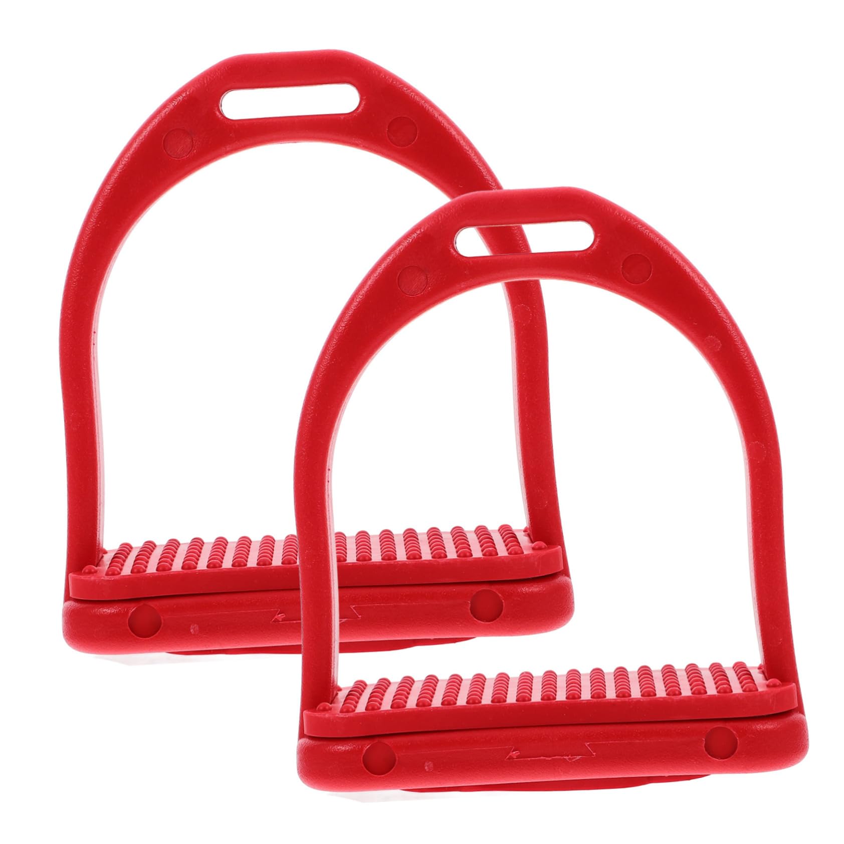 VANZACK Lightweight Horse Saddle Stirrups Safety Stirrups for Horse Riding Red Small Pom Material Easy to Install and Comfortable