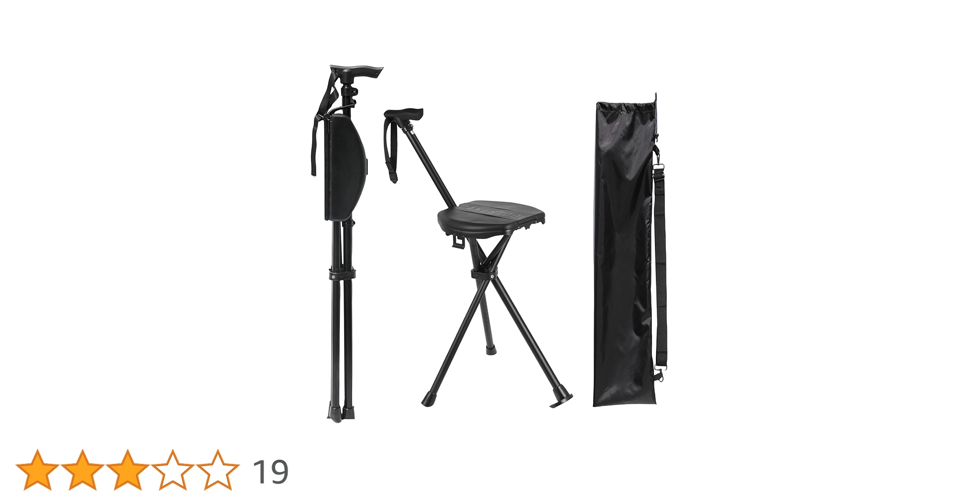 TAIWANBEDステッキチェア 高さ100cmまで 重さ1.3kg(ブラック） Amazon.co.jp: TAIWANBEDステッキチェア 折りたたみ杖 椅子になる杖