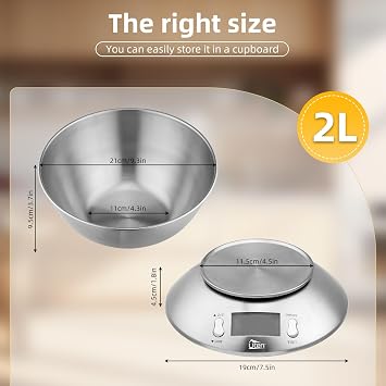 Uten Electronic Kitchen Scales, Digital Kitchen Scale, LCD Display