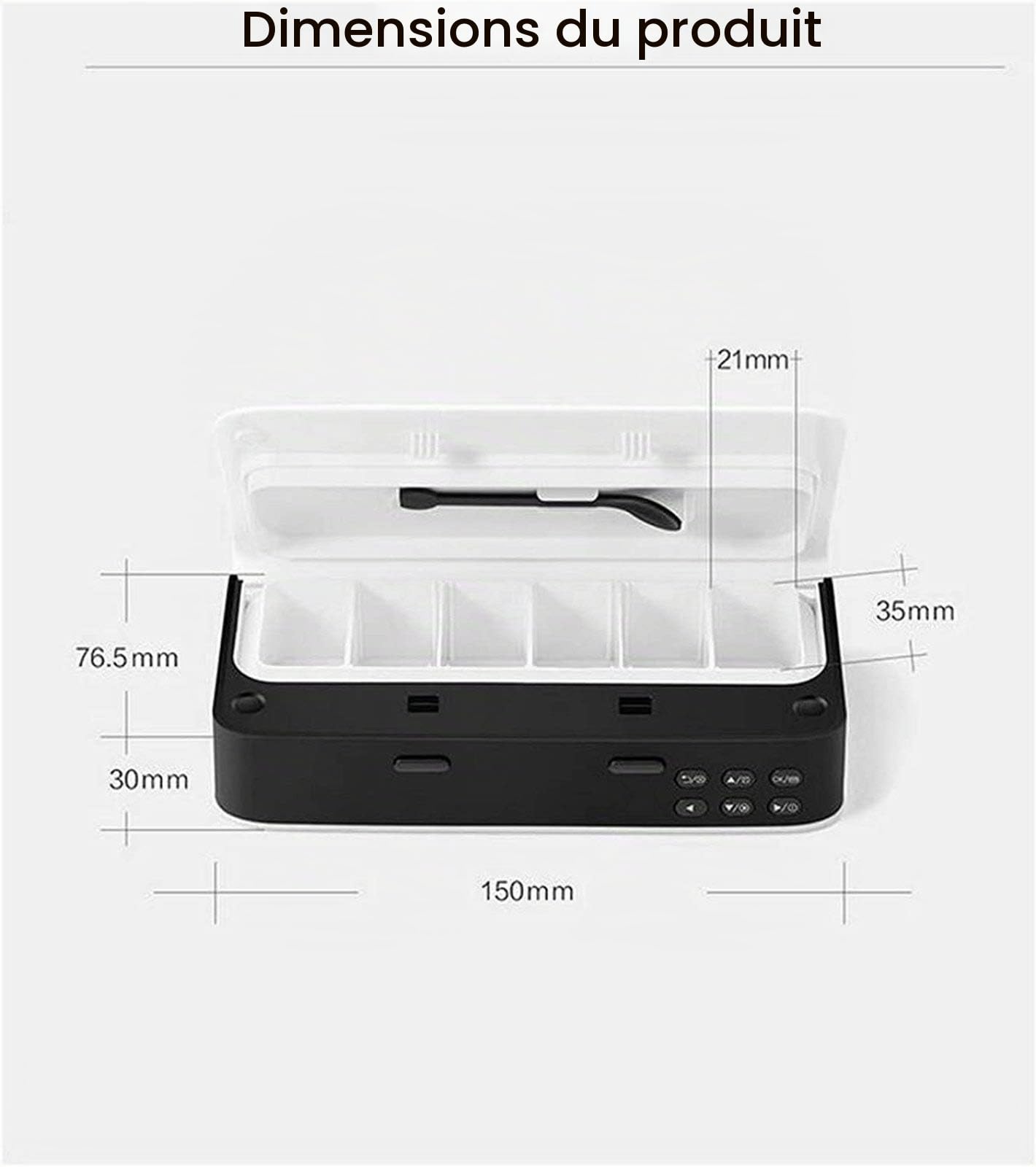 RDJSHOP Intelligent Électronique Boîte À Pilules Très Grande Capacité Distributeur Automatique de Pilules Rappel avec Alarme,pour Les Personnes Âgées et La Maladie D'alzheimer,Blue