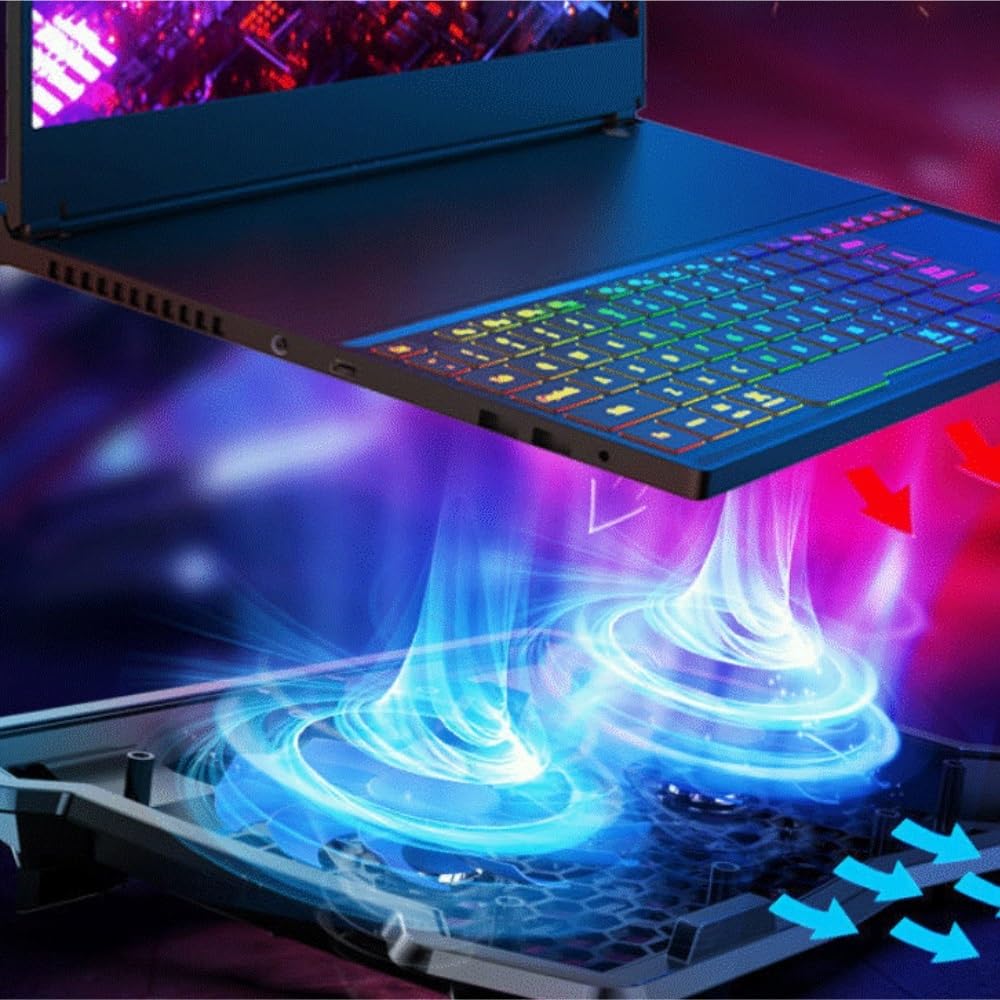 Chłodnica do Laptopa Podkładka Chłodząca Do Laptopa Podstawka Gier Podstawa Stojaka Z Wentylatorem Stojak na laptopa,Wentylowany(Single fan)