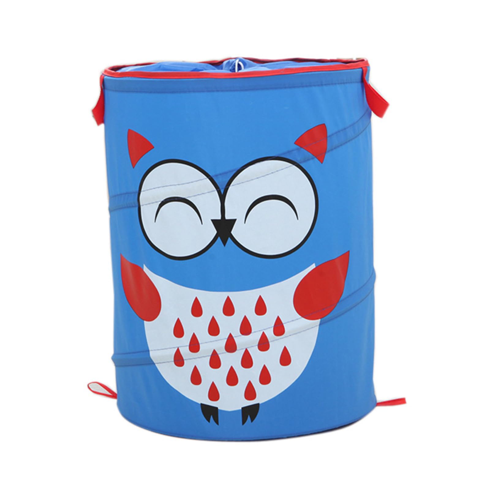 Cesta de Almacenamiento Plegable Búho para Niños, Azul