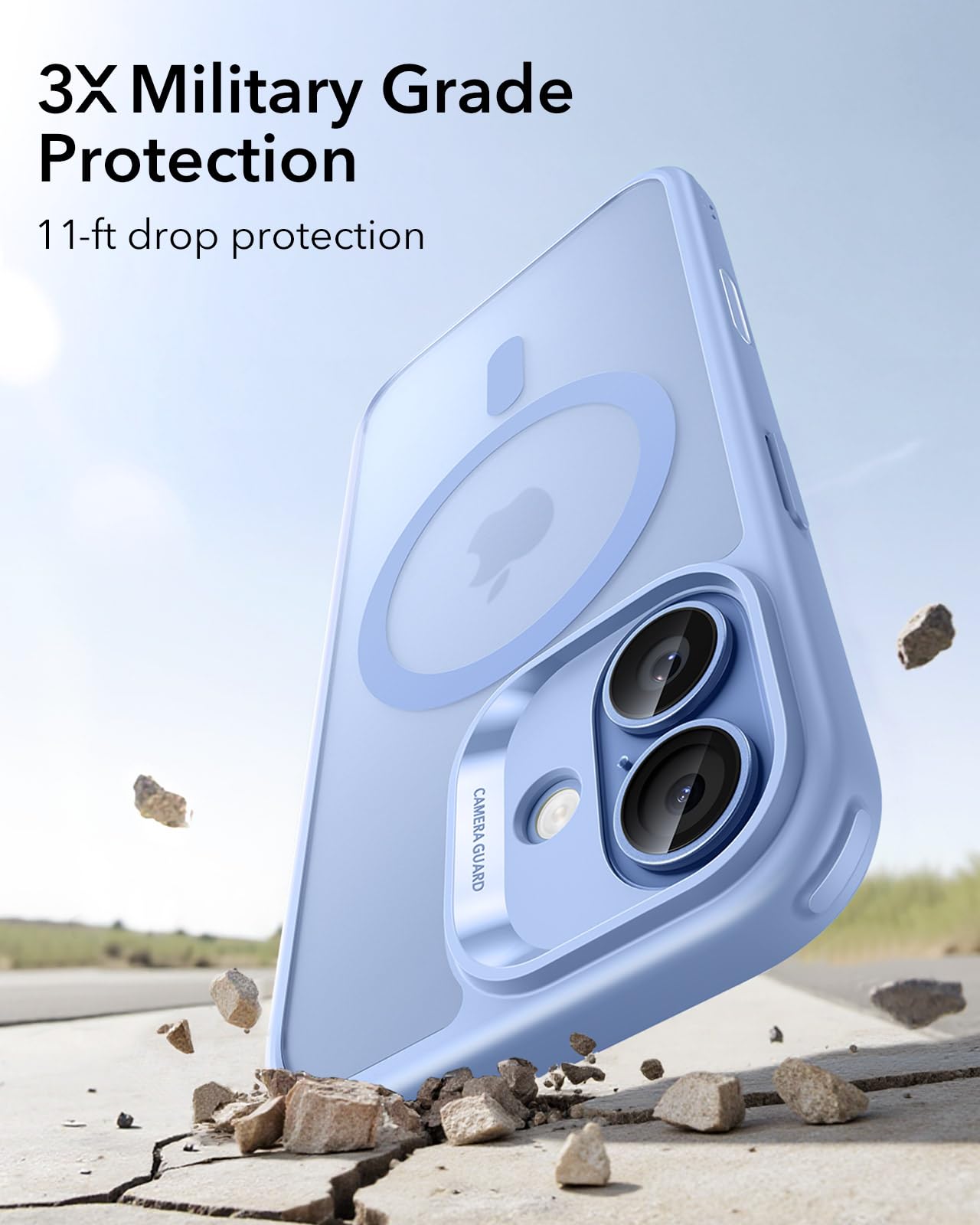 ESR Classic Hybrid for iPhone 17 Case, Frosted Light Blue — Amazon image 4