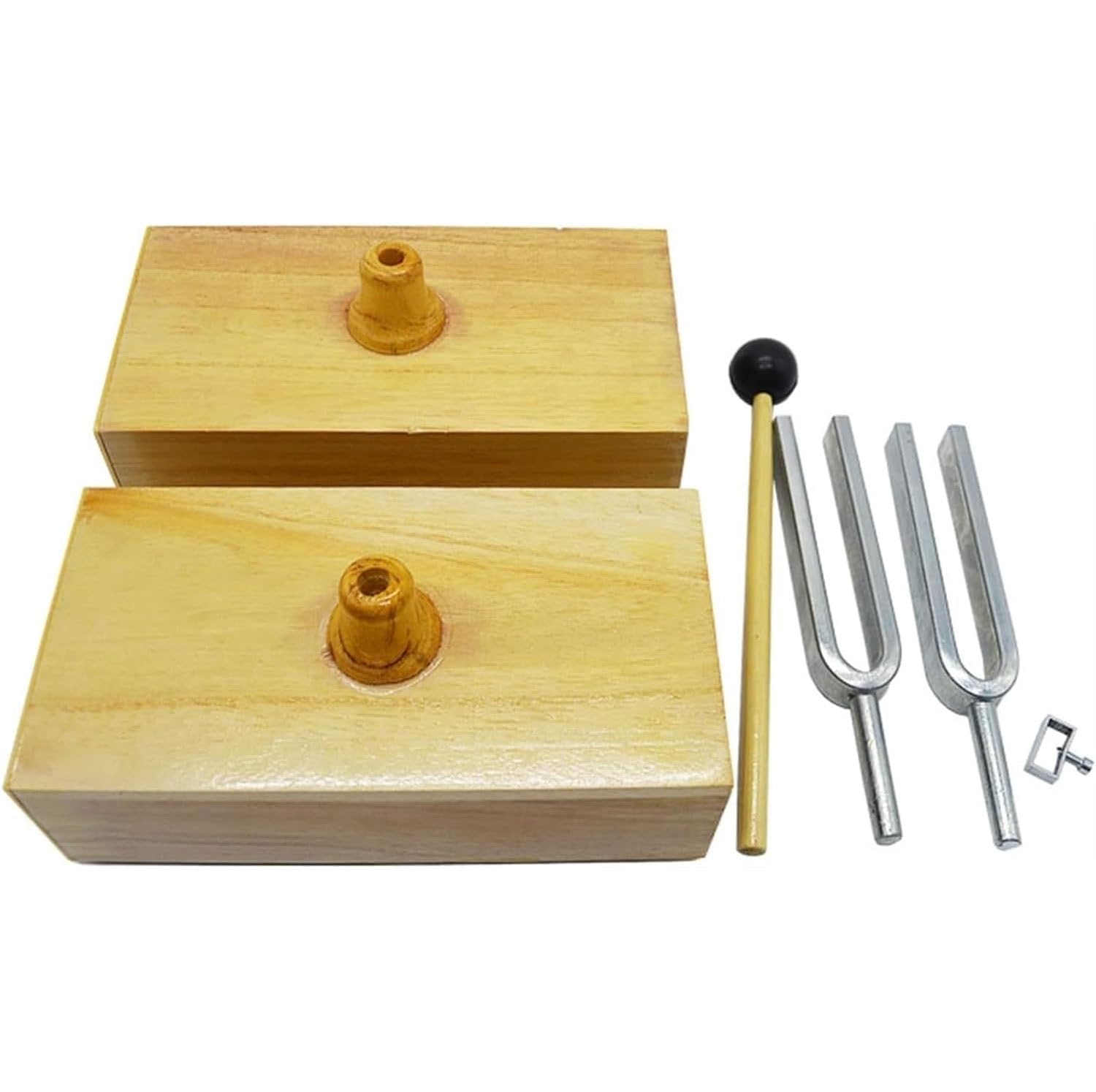 Diapason didattico a risonanza del Battente a 440 Hz Diapason a risonanza di Gruppo Diapason a risonanza di propagazione del Suono Diapason a risonanza con Scatola di risonanza in Legno