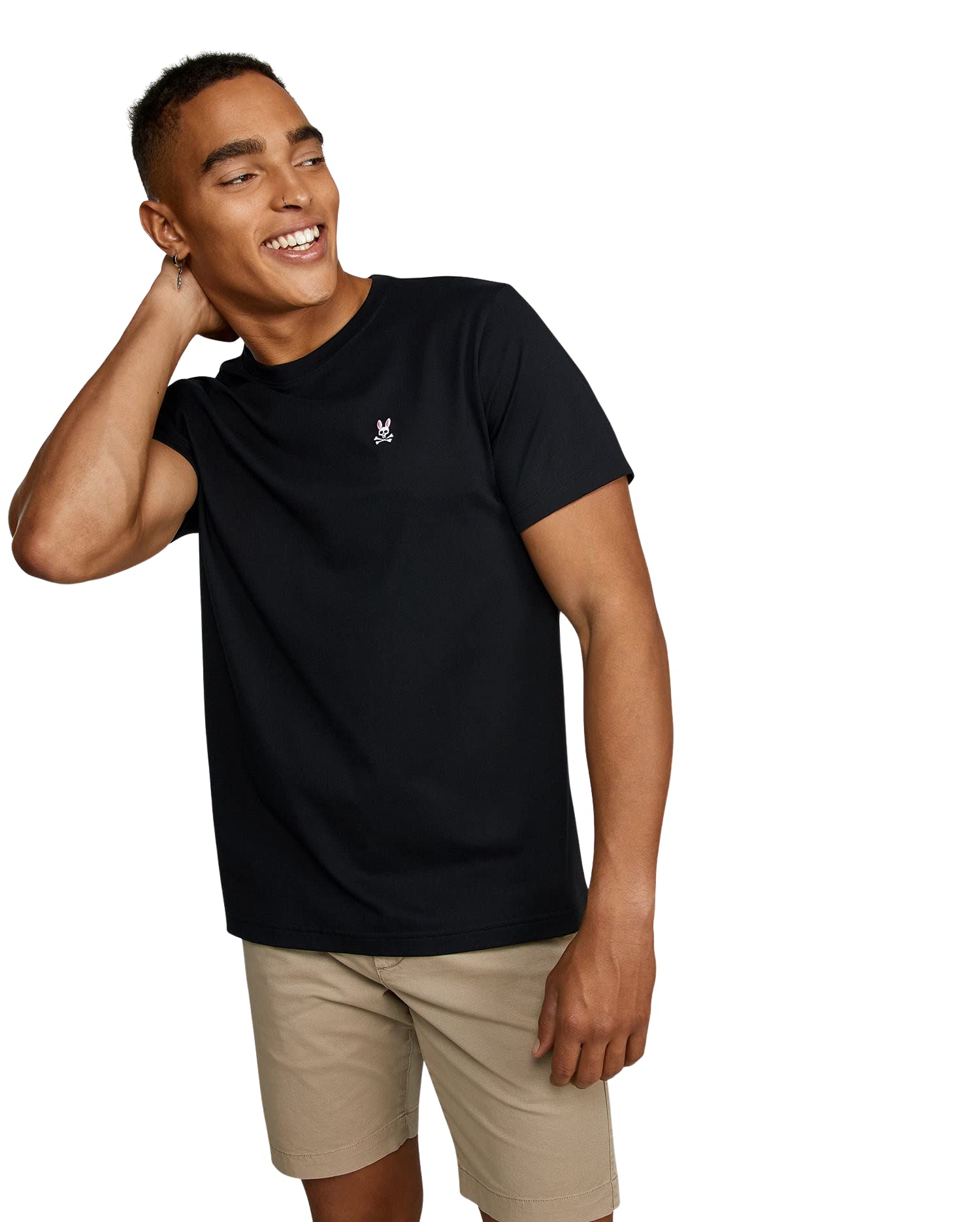 Psycho Bunny Classic Crew T-Shirt Colour : Black, Size : Large