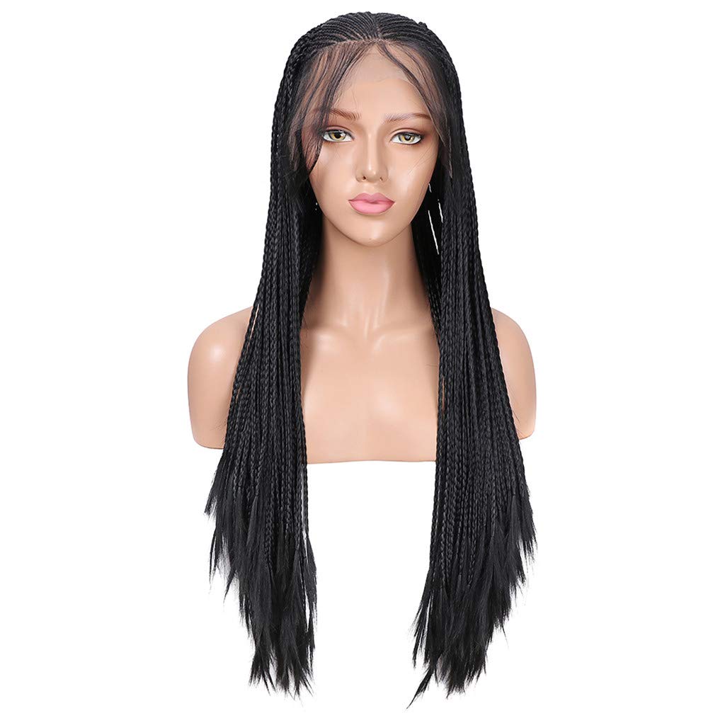Perruque avant de lacet tressé protège vos cheveux avec des box braids sans colle