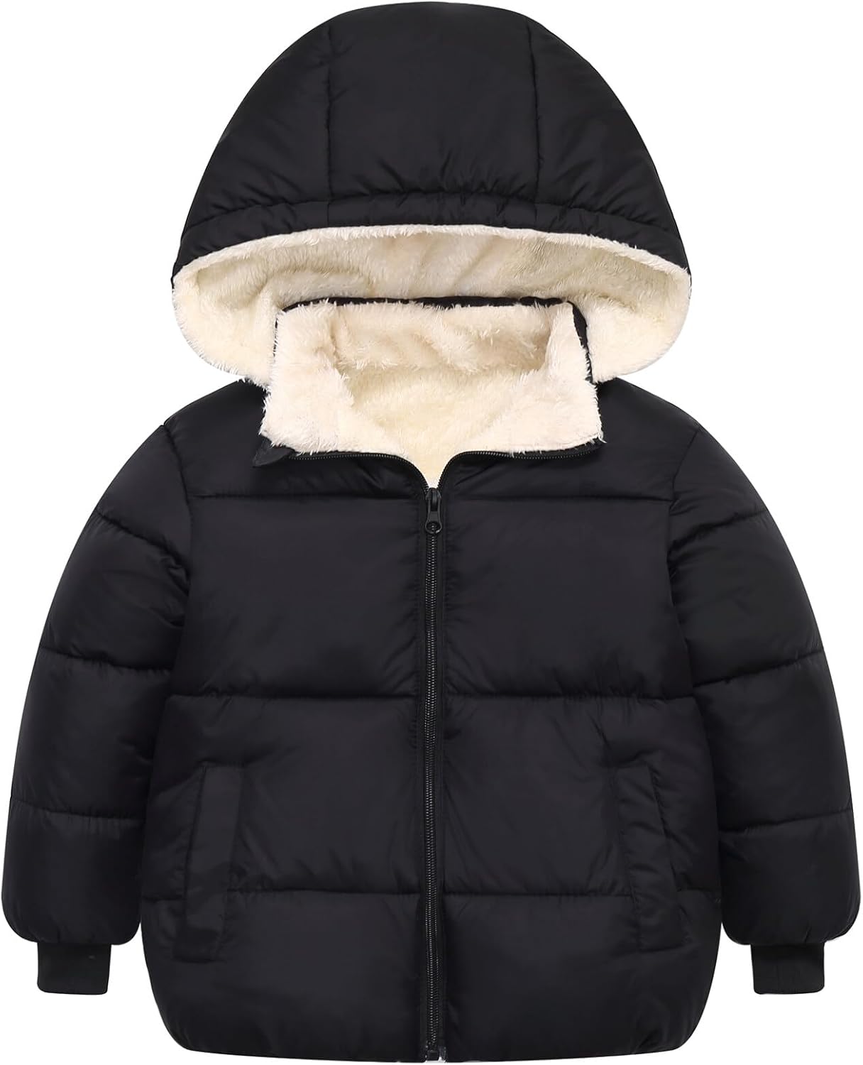 Happy Cherry Boy Girls Down Jacket Windproof Winter Snowsuit Warm Outerwear Hooded Coat Snow Wear