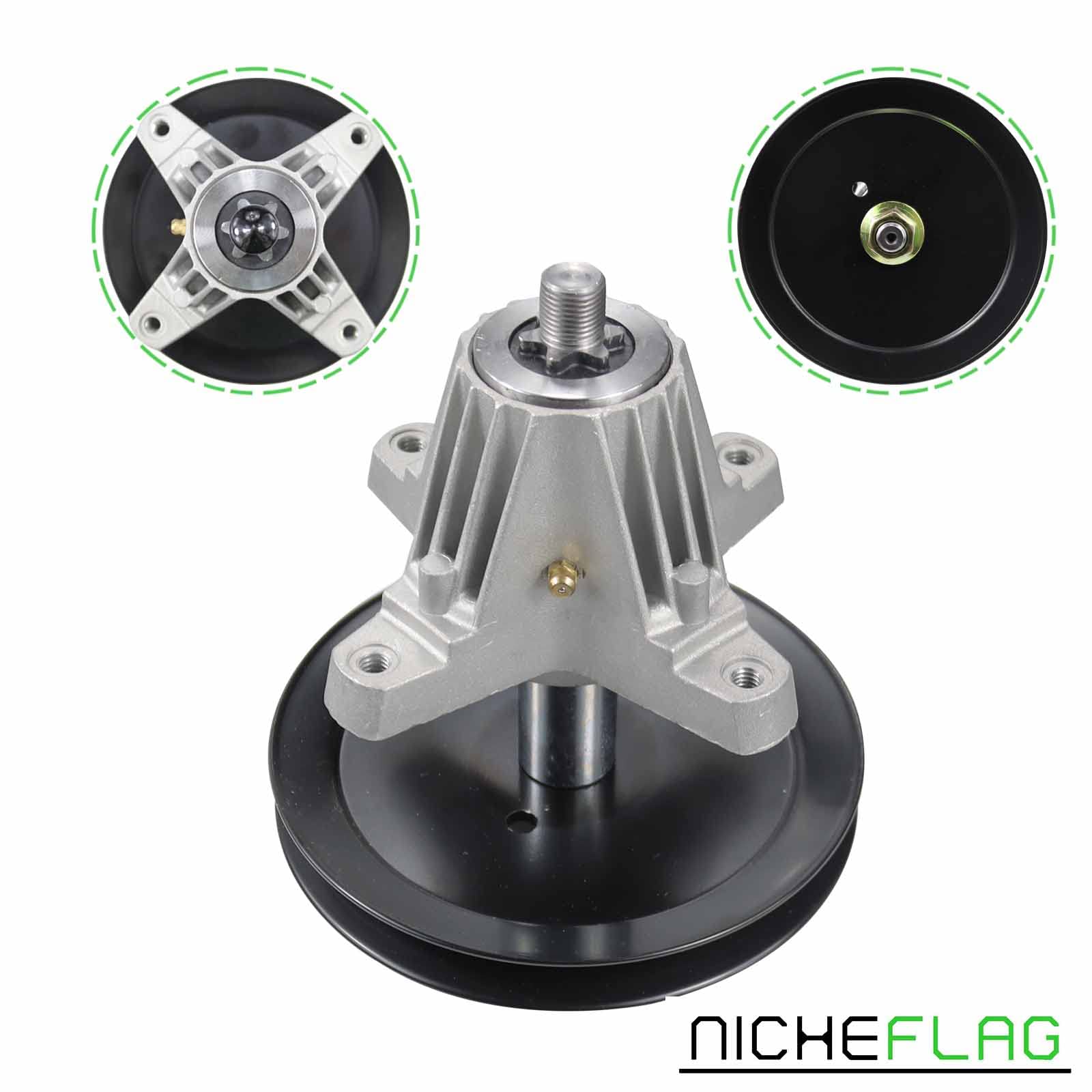 NICHEFLAG 918-04865a Spindle Assembly Replaces 618-04865a Craftsman 91804865a Spindle, 918-04865, 918-04636, 918-04636a for MTD LT2000, LT2200, LT2500 and Cub Cadet LT X 1045, LTX 1046 Lawn Tractors