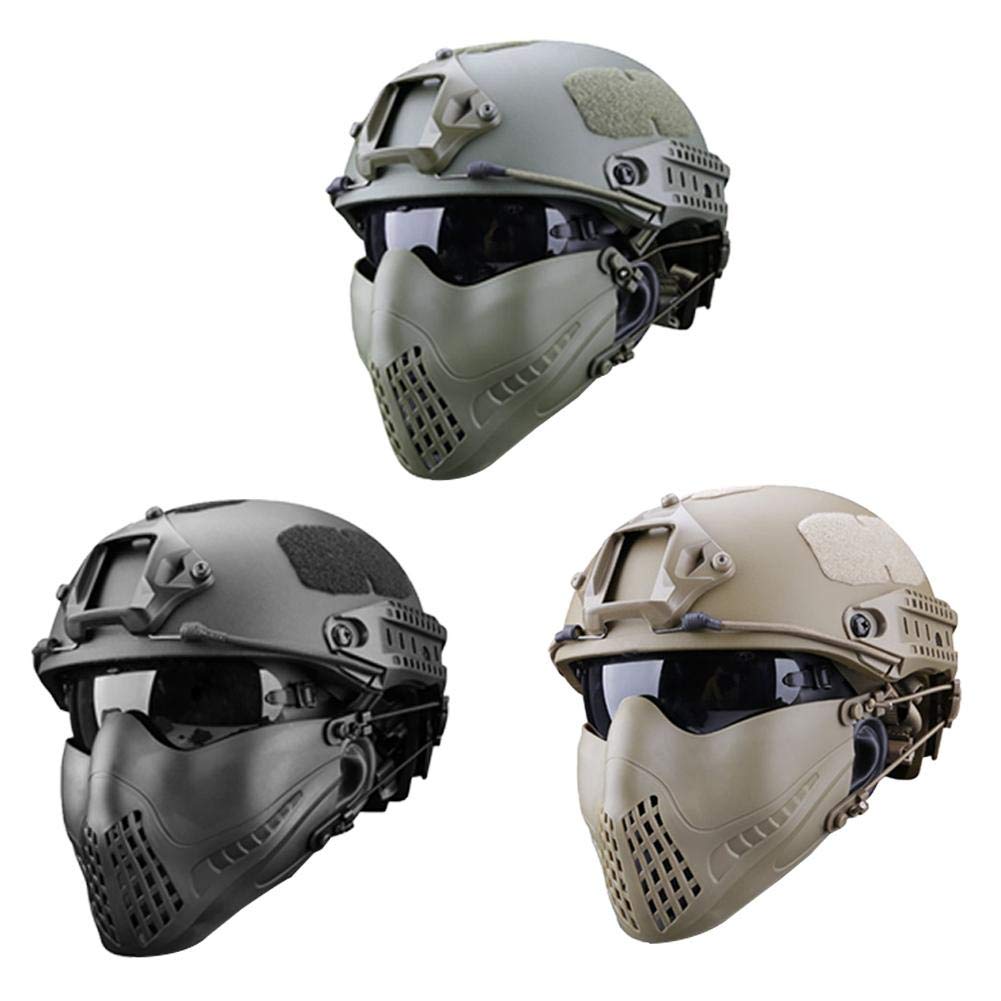 Maschera tattica da esterno con sistema di fascia a due modalità, maschera di protezione tattica per il viso, per la caccia, paintball, militare, Cosplay e Movie Prop
