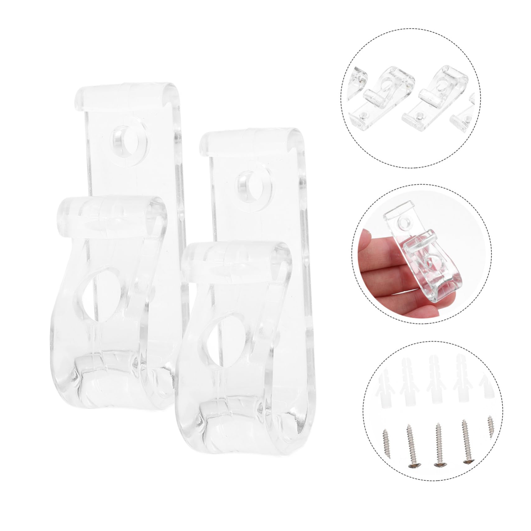 FUNOMOCYA Universal Curtain Hook Clip Set 12pcs Roller Blind Connector Clips Window Blinds Cord Safety Hook