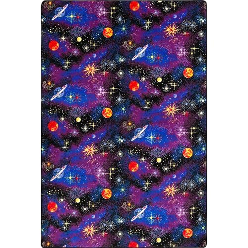 Joy Carpets Fluorescent Space Explorer 6' x 9' Area Rug