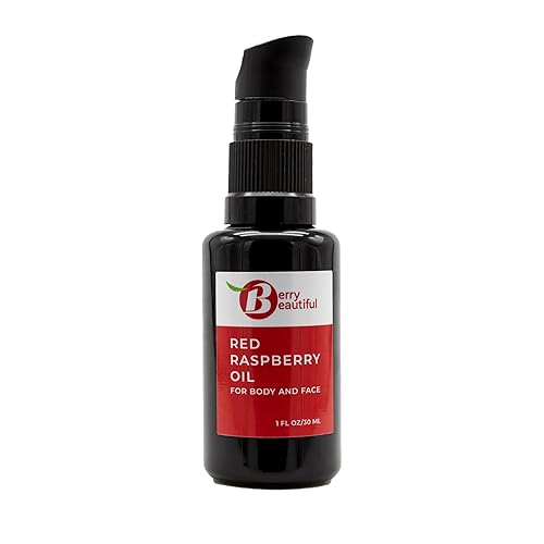 Berry Beautiful Aceite de semilla de frambuesa roja pura – 1 fl oz | Prensado en frío, sin refinar, virgen extra | Cultivado y prensado en el estado