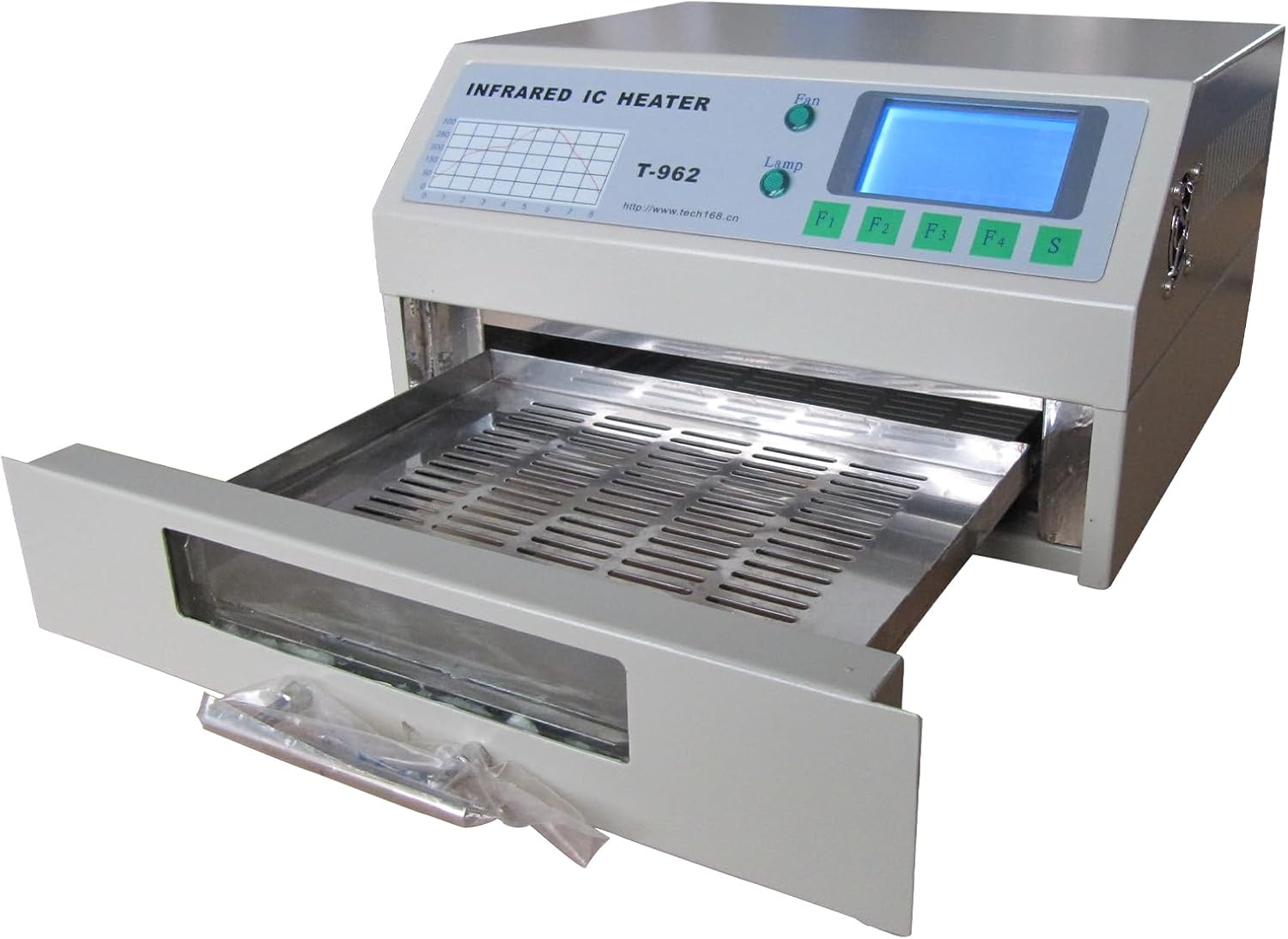 800W Reflow Oven, T-962 Infrared Heater Soldering Machine, PCB Board SMD SMT BGA Rework Station Tool With Hot Air Circulation Reflow Oven
