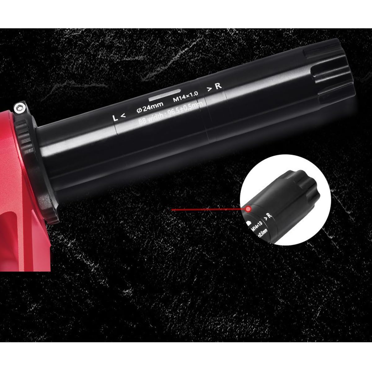 Rower górski GXP z ramionami korby drążonej, zintegrowany, 170 mm, aluminium frezowane CNC