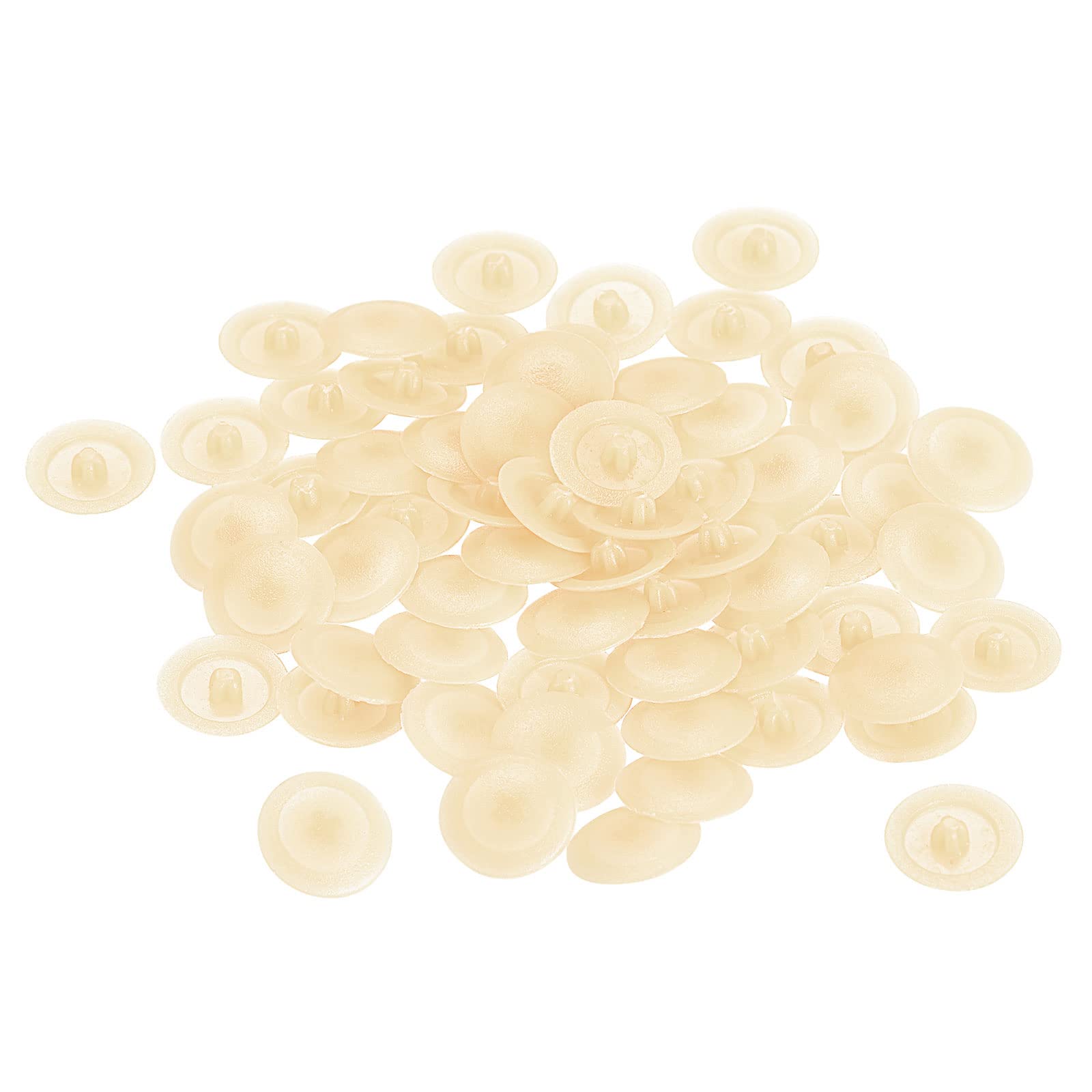 sourcing map Screw Cap Covers, 160pcs 11.5x3mm Plastic Screw Decoration Cover for Phillips Cam Fitting Nut Self-Tapping Screw, Beige