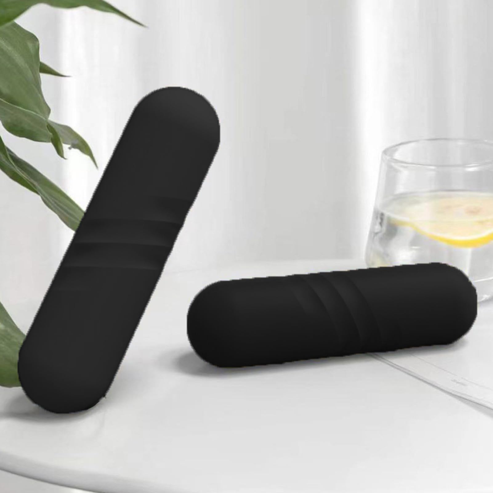 Zestaw ciężarków ręcznych, hantle 2 kg do treningu siłowego, 2 x przenośny drążek do ćwiczeń ręcznych, sprzęt fitness do siłowni, jogi, podnoszenia, pilatesu, cardio