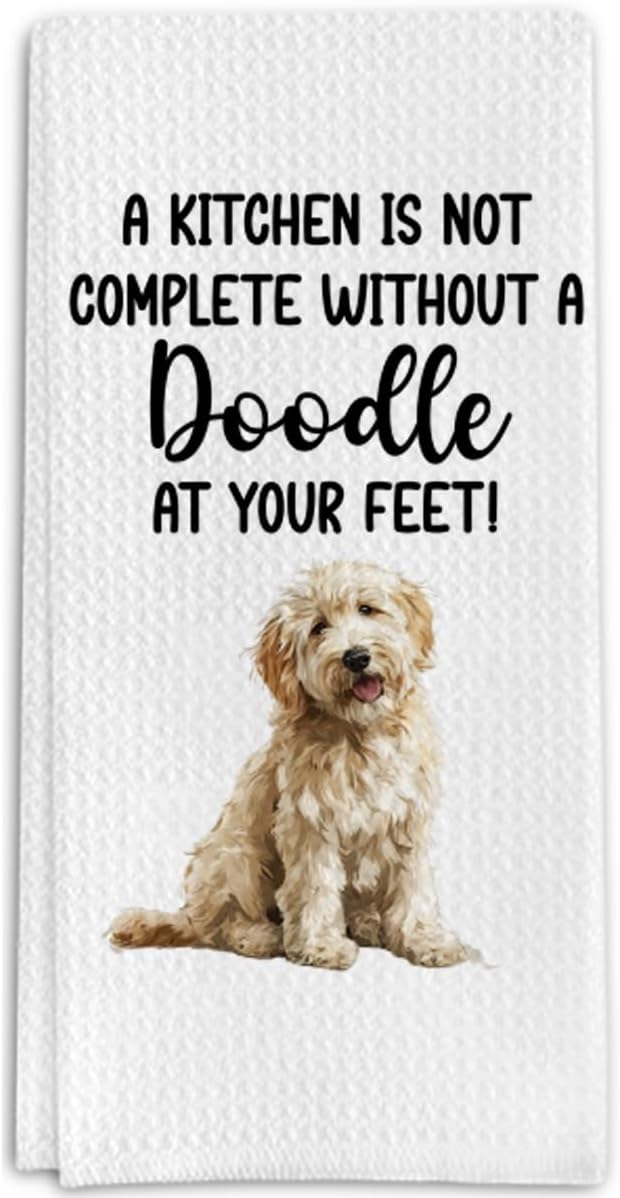 Doodle Gifts Kitchen Towels for Doodle Lover, Dog Gifts Decorative Towels for Bar Kitchen Bathroom
