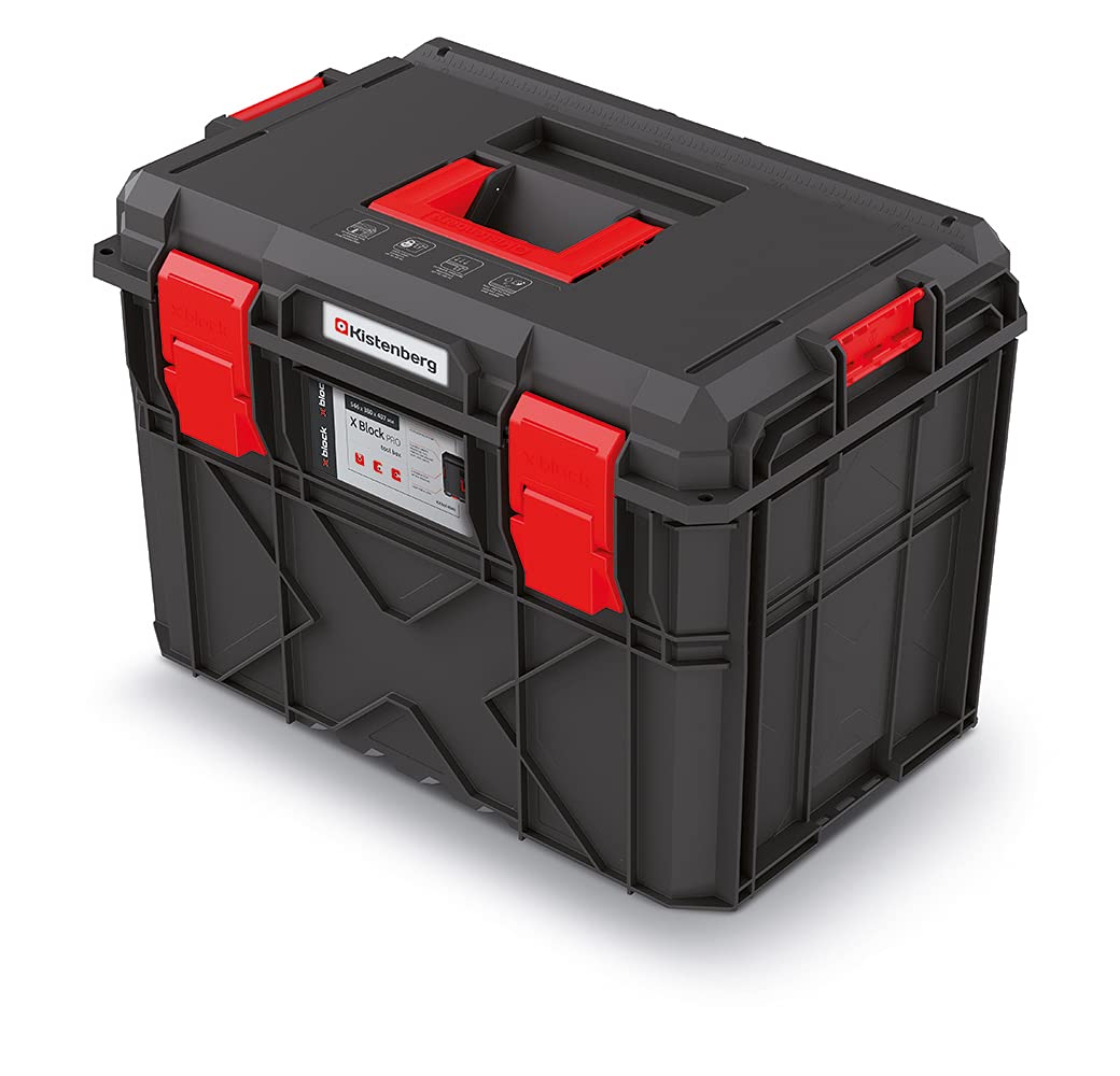 Kistenberg X-Block Pro Toolbox with Metal Hinges Includes Separators and Trays Load Capacity 50 kg X-Block Pro Dimensions 546 x 380 x 407 mm