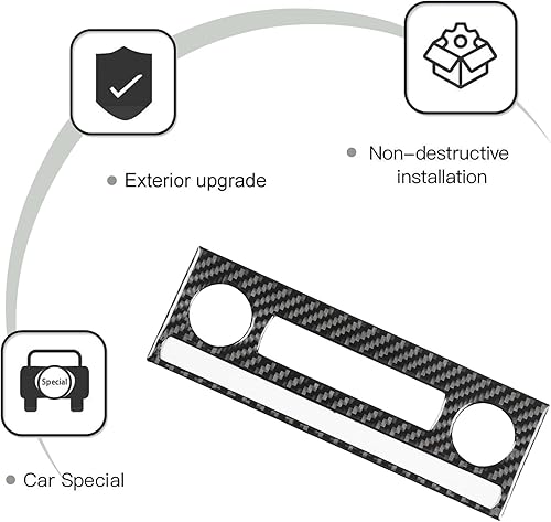 Miniatura 7 de PIUGILH Cubierta del marco del panel del interruptor del aire acondicionado del coche para Corvette C6 Z06 ZR1 2005-2013 accesorios, cubierta