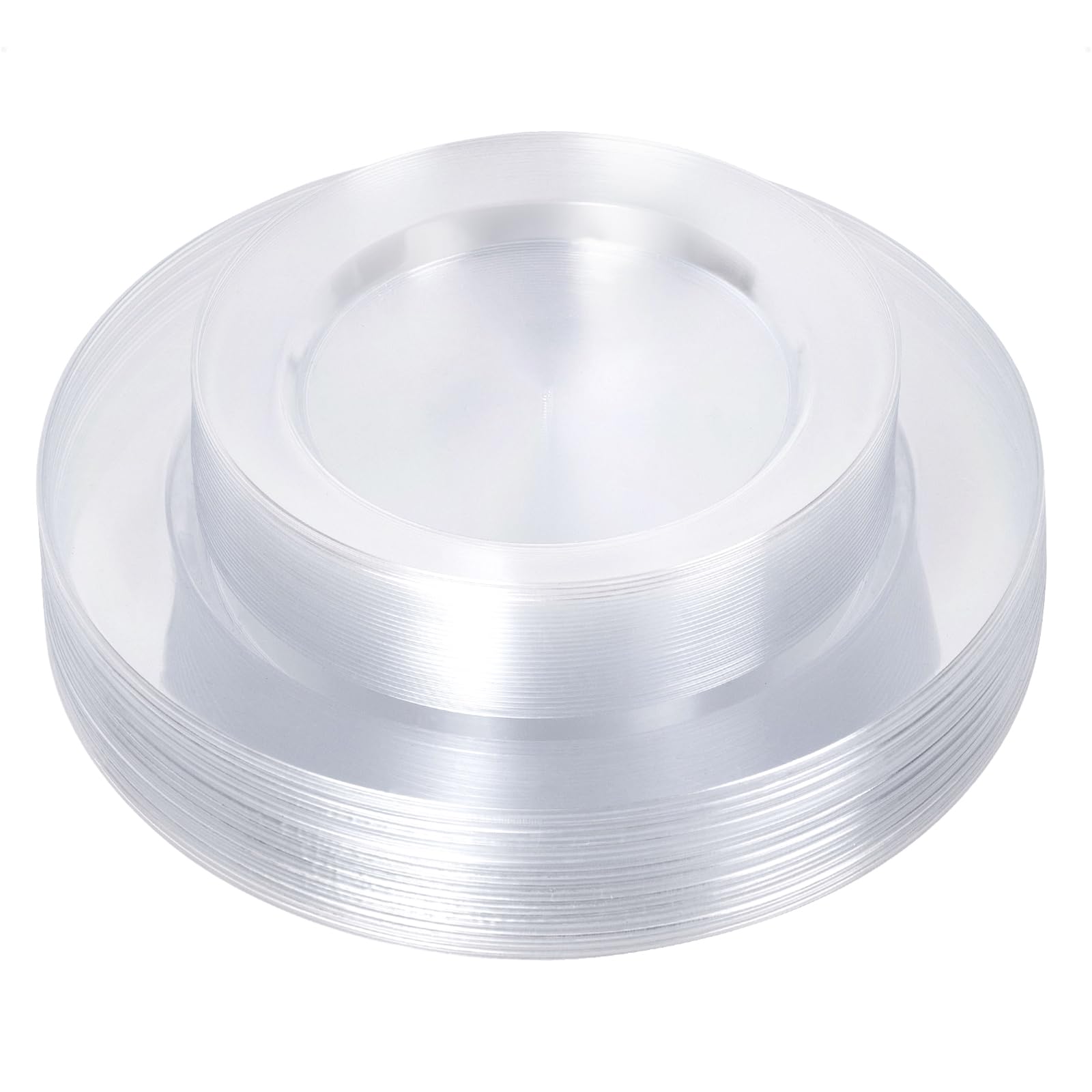 White Plastic Plates - 100 Pack for Parties & Events -11