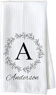 Personalized Kitchen Towel | Custom Tea Towel | Family Name Dish Towel |...