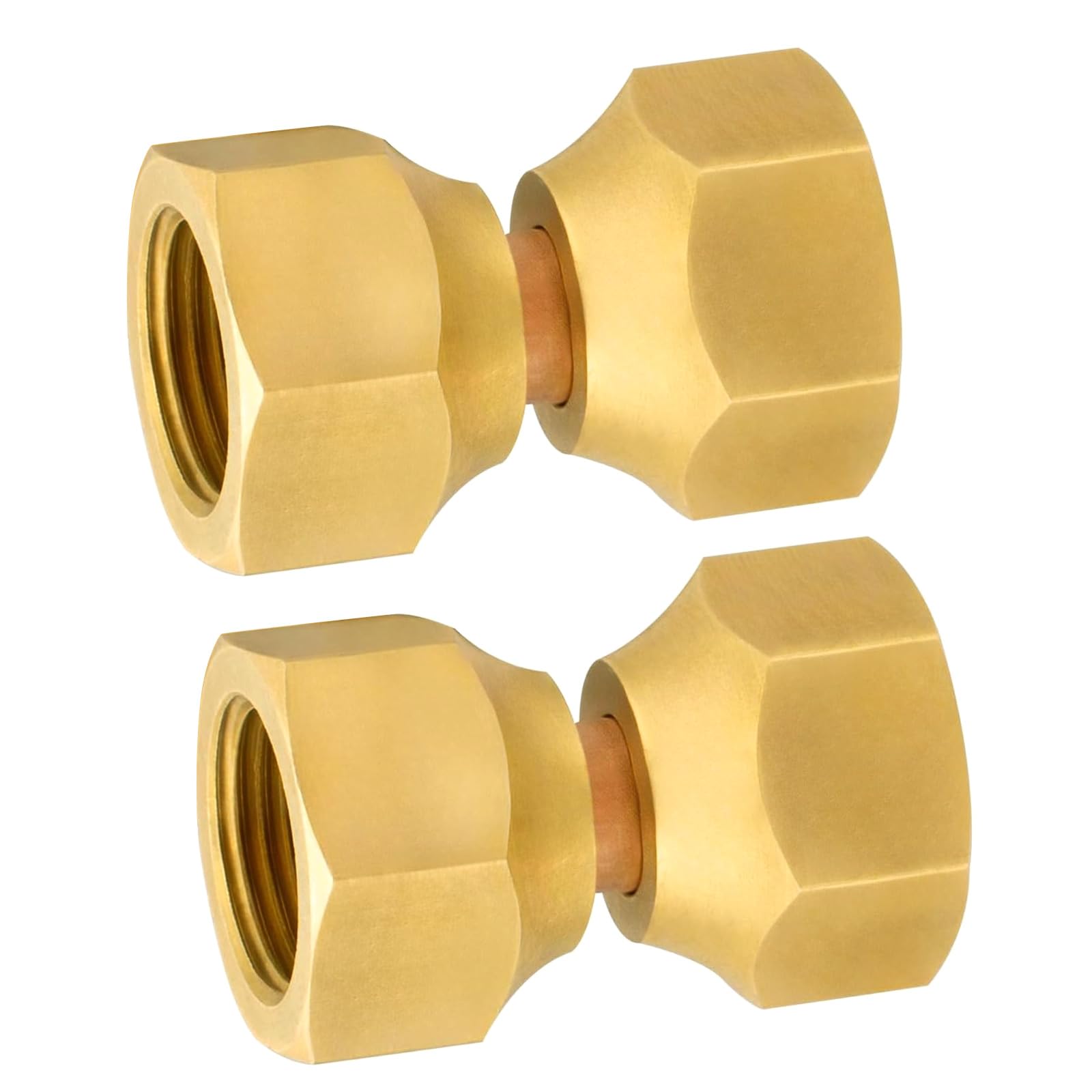 Industrial Grade 3 / 8inch Brass Union Connectors Double Rotation Leak Proof Designs Rotate Couplings for Instrument Upgrades Brass Rotate Joints