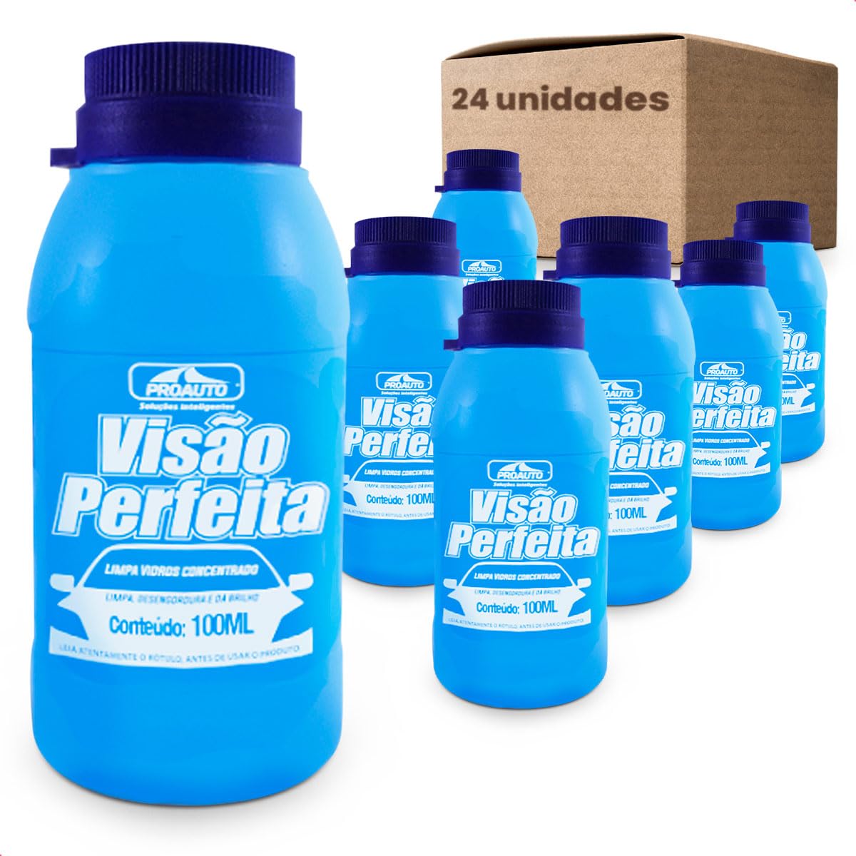 KIT 24 Limpa Vidros Automotivo Parabrisa Concentrado Pro auto 100Ml