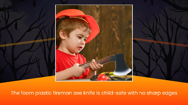 Skeleteen Fake Axe Prop - Foam Lumberjack/Tin Man Costume Toy, Safe For Halloween & Parties