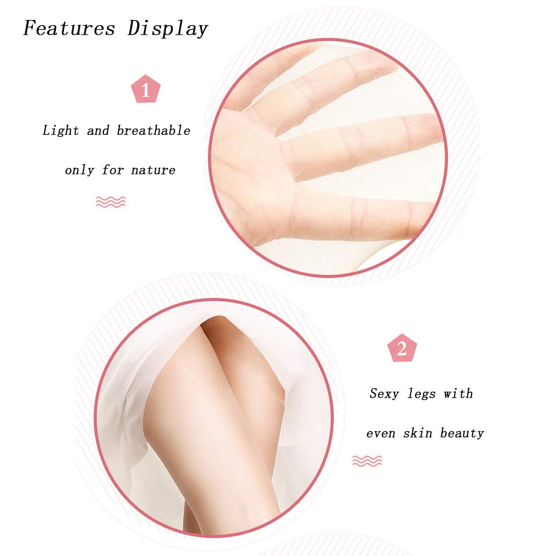 Collant per Donna, Collant in Microfibra, Collant rinforzati a Tutta Lunghezza, Collant Superiori con Controllo Resistente Super Durevole,Flesh,4pair