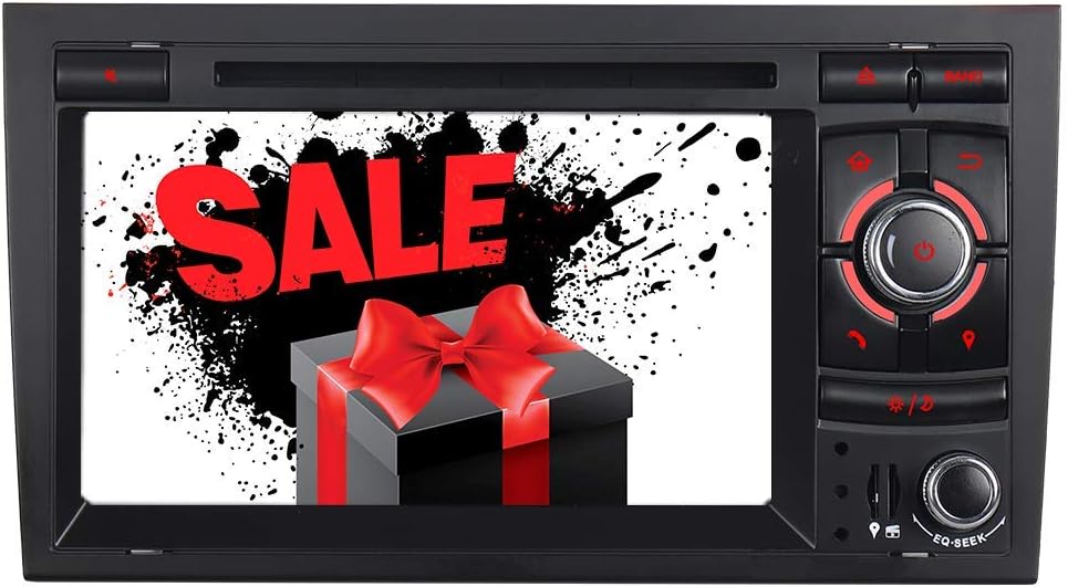 IAUCH GPS Navigation 9.0 Android Car Stereo Sat Nav with Built-in WiFi Support DAB+ 4G Bluetooth BT-Music and PB-Download, Mirror Link for AUDI A4 B6 B7 SEAT EXEO (Black Unilateral Buttons)