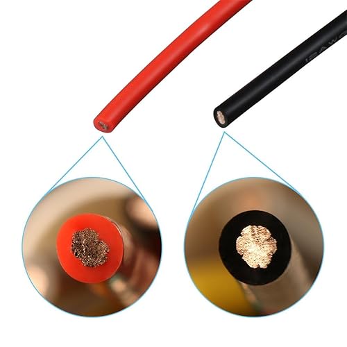 Vista 74 de BNTECHGO Carrete de alambre de silicona calibre 12, 50 pies, color rojo, flexible, 12 AWG, alambre de cobre estañado trenzado