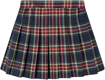 Favorland Little Girls Kids Uniform Pleated Skorts Summer Party School Tennis Skirts
