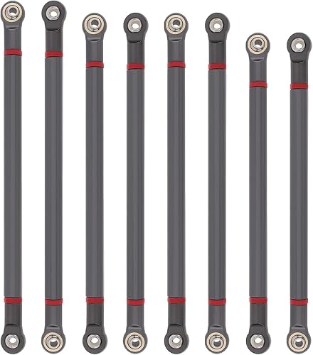 Varilla de enlace de distancia entre ejes de aleación de aluminio de 12.323 in para automóvil Axial SCX10 / 1/10 RC, actualización modificar el