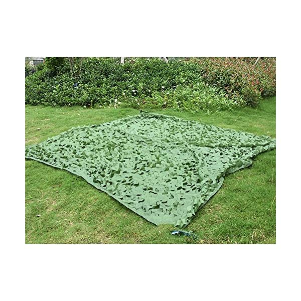 LGLFDJ Tarnnetz Sonnenschutz, Grünes 2X3m(6.5ft X 10ft) Camping Jagd Jalousien Schießen Gartendach Zaun Dekoration…